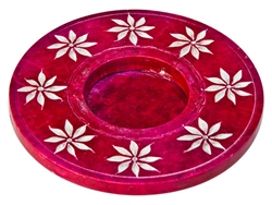 Wholesale Pink Soapstone Candle Burner 4"D