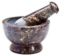 Wholesale Natural Soapstone Mortar & Pestle 4"D, 2.5"H