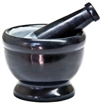 Wholesale Black Soapstone Mortar & Pestle 4"D, 3"H