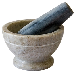 Wholesale Marble Mortar & Pestle 4" D, 2 1/2" H