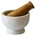 Wholesale Terrazzo Mortar & Wood Pestle 4" D, 2.5"H