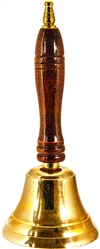 Wholesale Brass Bell with Wood Handle 7"H