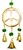 Wholesale Brass Wind Chime With Beads - Peace 9"L