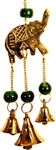 Wholesale Brass Wind Chime with Beads - Elephant 9"L