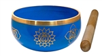 Wholesale 7 Chakra Brass Tibetan Singing Bowl - Blue  5"D