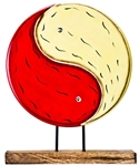 Wholesale Yin Yang Wood Table Decor 10"W, 13"H