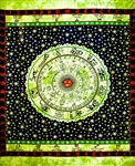 Wholesale Astrological Tapestry 69"x108" (Green)