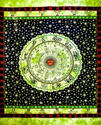 Wholesale Astrological Tapestry 69"x108" (Green)