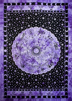 Wholesale Astrological Tapestry 74"x 102" (Purple)