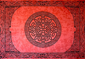 Wholesale Celtic Pentacle Tapestry 72"x 108" (Red)