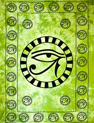 Wholesale Egyptian Eye Tapestry 69'x108' (Green)
