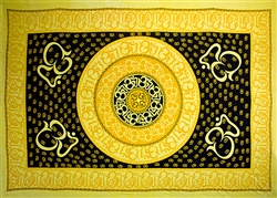 Wholesale Om Mandala Tapestry 74"x 103" (Yellow)