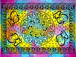 Wholesale Om Mandala Tapestry 69'x108' (Tiedye)