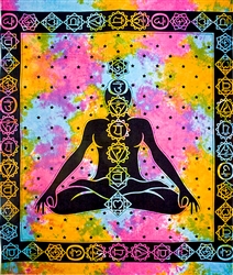 Wholesale 7 Chakra Tapestry 69"x108" (Tiedye)