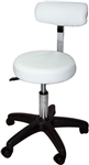 Hydraulic Adjustable Beauty Salon Stool With Backrest White ST-002