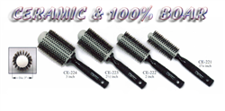 Mistique Ionic Ceramic & 100% Boar Roll Brushes