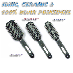 Ionic, Ceramic & 100% Boar Porcupine Brush