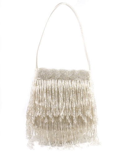 Menbur Ivory Beaded Evening Bag