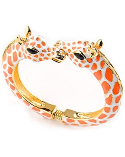 Kenneth Jay Lane Coral Giraffe Cuff Bracelet
