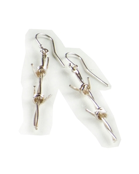 Sterling Silver Barb Wire Earrings