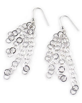 Sterling Silver Chains Earrings by Paula Rosellini