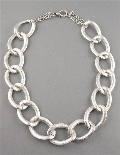 Silver Large Chain Necklace by Amor Fati
