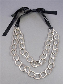 Long Silver Chain Necklace by Amor Fati