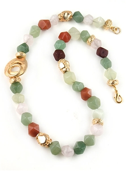 Semi-Precious Beads Necklace by Angelo De Soto
