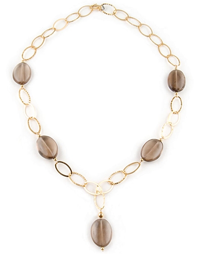 Smokey Quartz Semi-Precious Necklace by Angelo De Soto