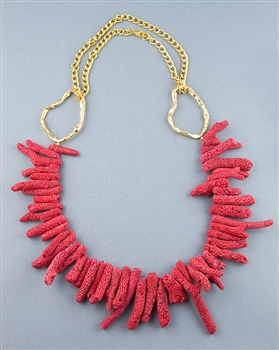 Red Bamboo Coral Necklace by Paula Rosellini