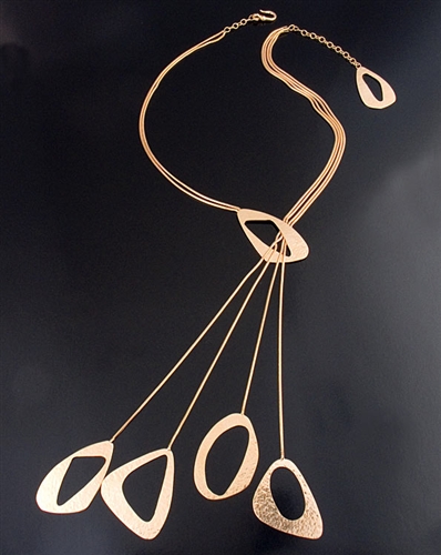 Herve Van Der Straeten Gold Teardrop Necklace