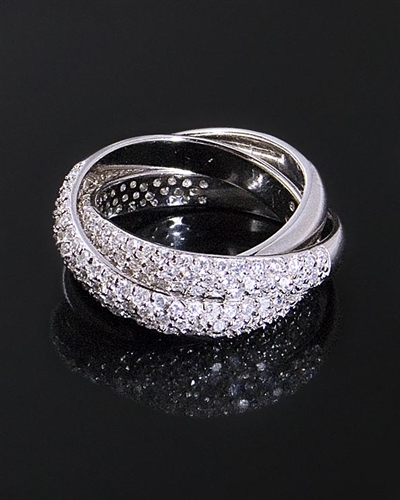 Sterling Silver Eternity Ring & Cubic Zirconia by JC Bertranet