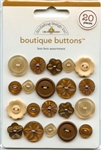 Bon Bon Brown Assortment Boutique Buttons 02480 from Doodlebug Designs Inc.