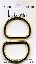 Gold D Rings La Petite #1068 from Blumenthal Lansing Co.