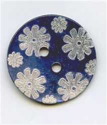 Etched Flower Turquoise 14418-32-T from Renaissance Buttons