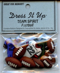 Football Team Spirit Buttons Dress It Up #1914 from Jesse James