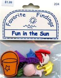 Fun in the Sun Buttons Favorite Findings #204 from Blumenthal Lansing Co.