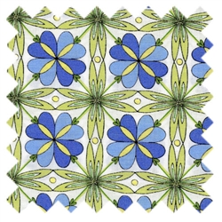 St. Ives Flower Pattern Blue 30419-70 from Lecien