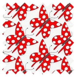 St. Ives Butterfly Dots Red 30444-30 from Lecien