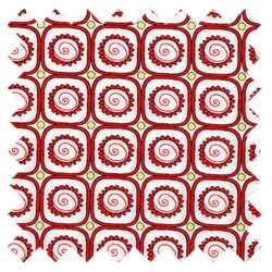 St. Ives Flower Blocks Red 30445-80 from Lecien