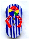 Summer Fun Flip Flop Button 330624-Blue from Dill Buttons
