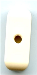 Rectangle Tube Polyamid Button 350392-White Dill Buttons of America