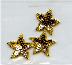Sequined Applique Stars Gold SM2963 from Expo International