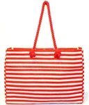 Red Striped Beach Bag