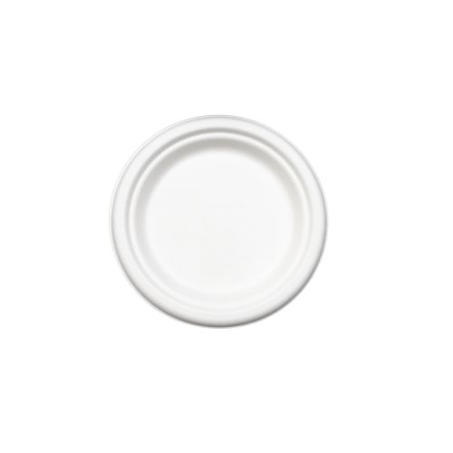 Compostable 6" Round Plate - 1000/Cs (8 X 125)