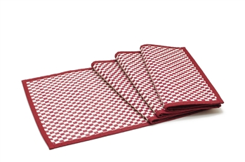 Hand Woven Talipot Grass Checkered Place Mats (4 Pcs.)