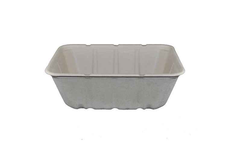 Compostable Deep Tan Container 7 X 9 X 3.125" - 200/Cs (4 X 50)