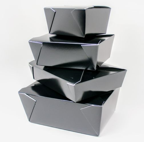 Takeout Togo Biopak Container Black# 1 - 450/Cs