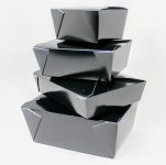 Takeout Togo Biopak Container Black #8 - 300/Cs