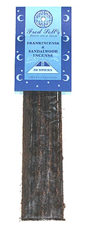 Frankincense & Sandalwood Incense: Plastic Package / Incense: 20 Sticks